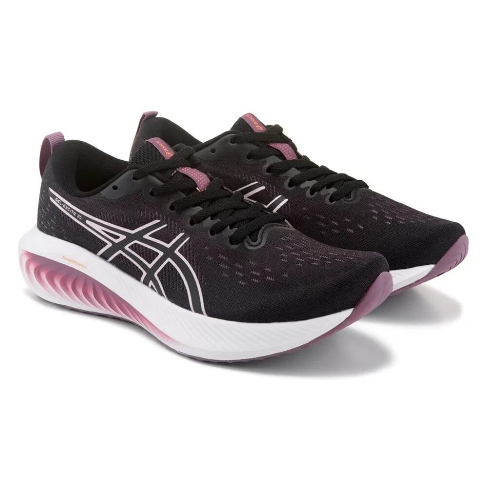 NWOB Asics Gel Excite 10 Comfort Running Shoes Women Black Watershed Rose Size 5